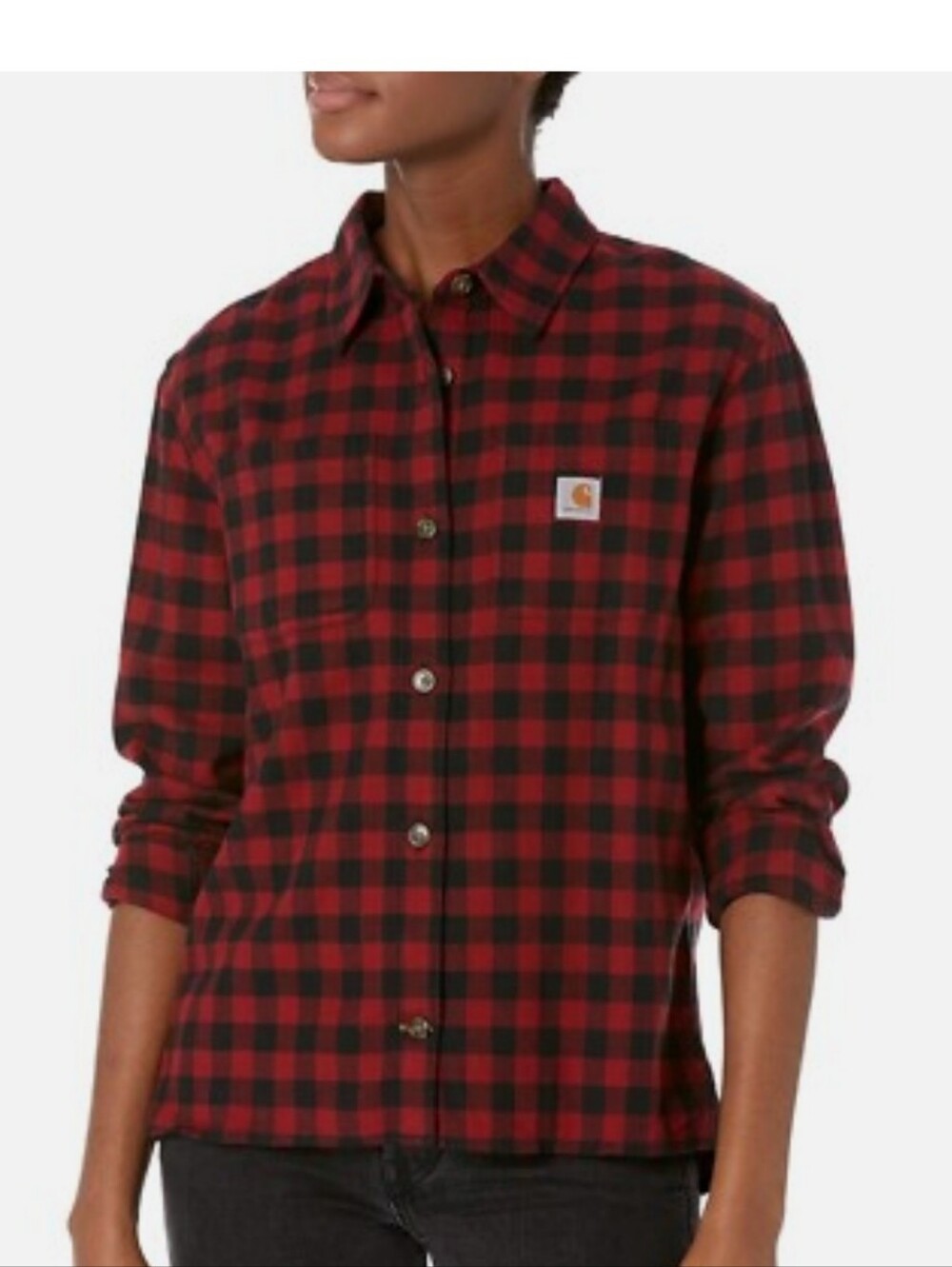 Carhartt Red and Black Plaid Rugged Flex Loose Fit Flannel